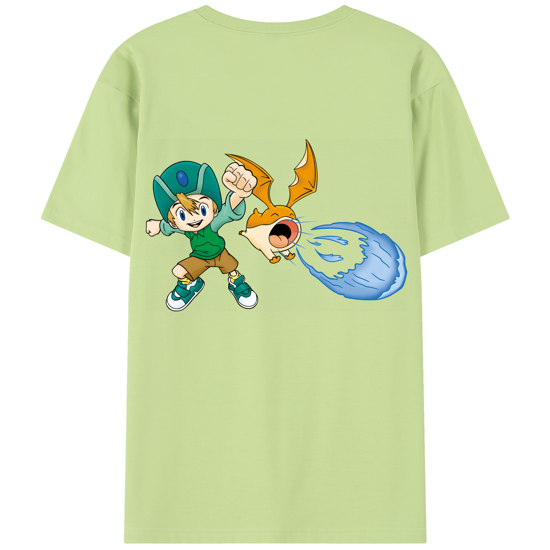 （画像用） Digimon デジタルモンスター/デジモン 綿100％半袖Tシャツ（背面プリント）